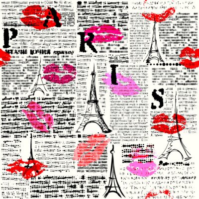 Fotobehang Notities van Parijs