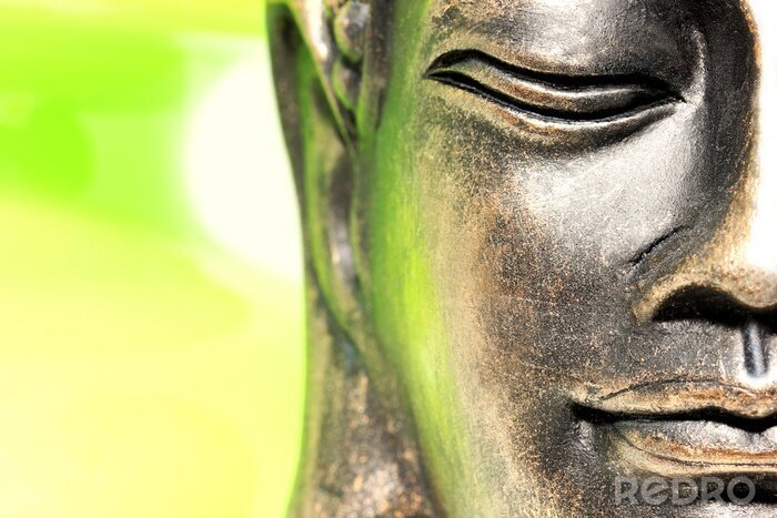 Fotobehang O Boeddha, leiden ons naar het groene licht