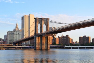 Fotobehang Ochtend bij de Brooklyn Bridge