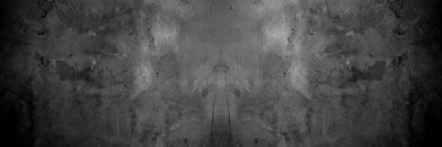 Fotobehang Old wall texture cement dark black gray panorama background abstract grey color design are light with white gradient background.