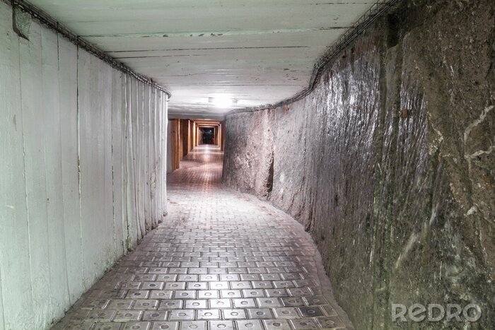 Fotobehang Ondergrondse 3D tunnel