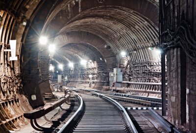 Fotobehang Ondergrondse tunnel in Kiev