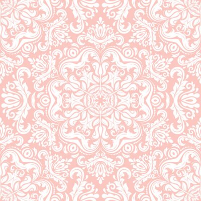Fotobehang Oosters roze patroon