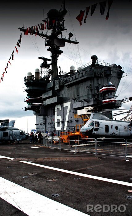 Fotobehang Op het dek van de USS John f. kennedy