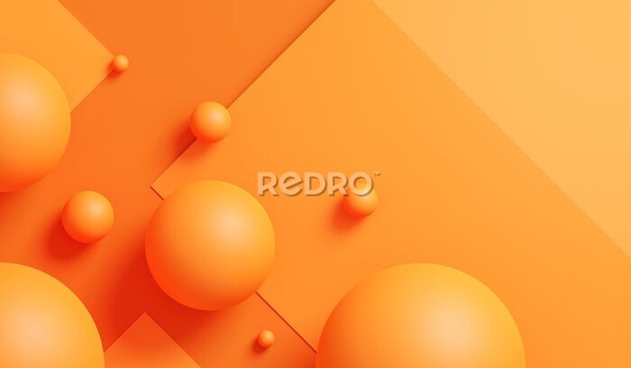 Fotobehang Oranje 3D achtergrond