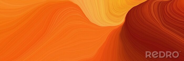 Fotobehang Oranje golven