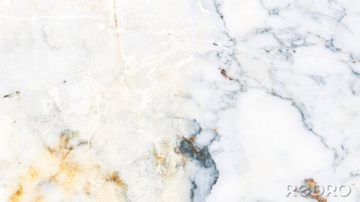 Fotobehang Oranje spikkels op marmer