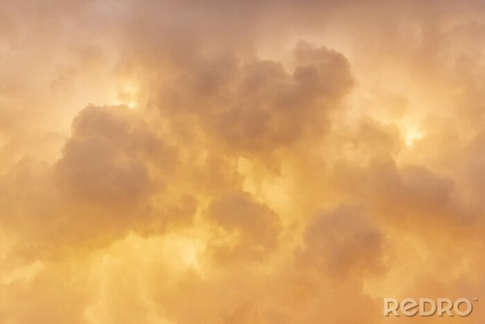 Fotobehang Oranje wolken