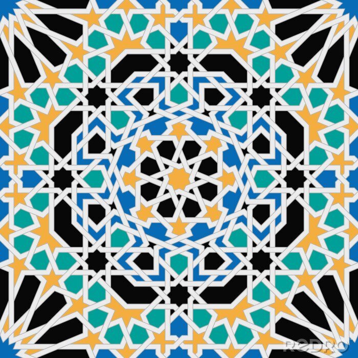 Fotobehang Ornament in de Arabische kunststijl