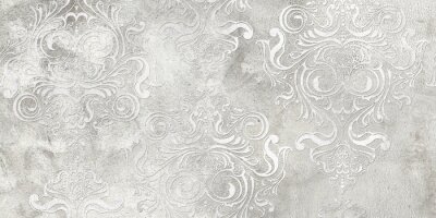 Fotobehang Ornamenten op een betonnen achtergrond