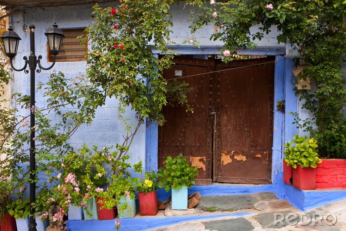 Fotobehang oud huis in een Grieks dorp