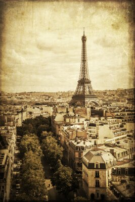 Fotobehang Oud landschap van Parijs