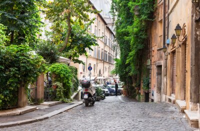 Fotobehang Oude binnenplaats in Rome, Italië