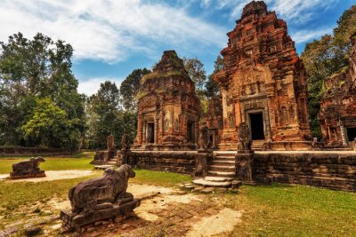 Oude boeddhistische Khmer tempel in Angkor Wat complex