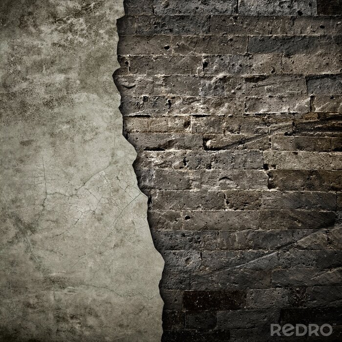 Fotobehang Oude bruine bakstenen muur