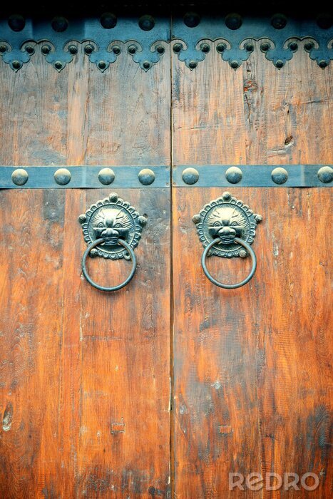 Fotobehang oude deur