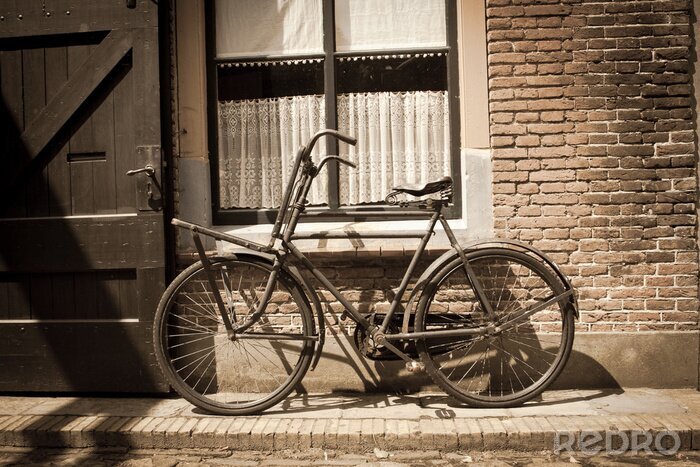 Fotobehang Oude fiets