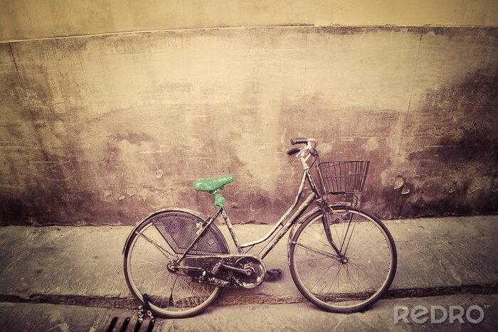 Fotobehang Oude fiets in Florence