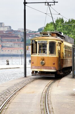 Oude gele tram