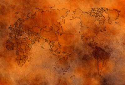 Oude Kaart van de Wereld