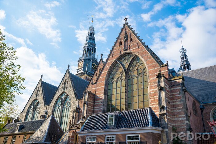 Fotobehang Oude kerk in Amsterdam