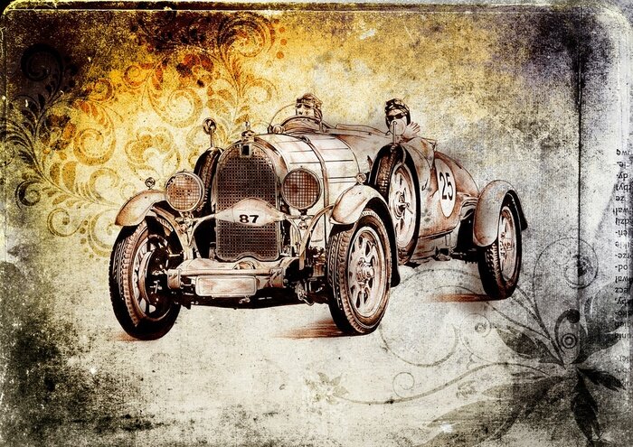 Fotobehang Oude oldtimer retro vintage