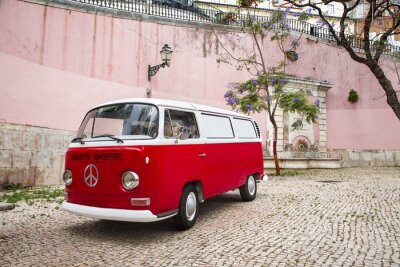 Fotobehang Oude rode bus