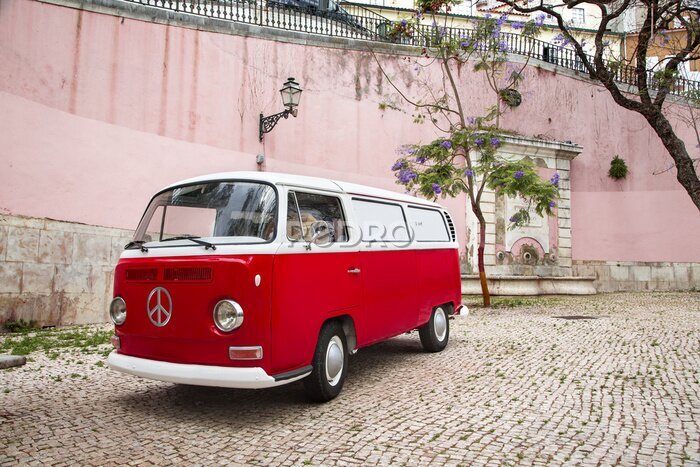 Fotobehang Oude rode bus