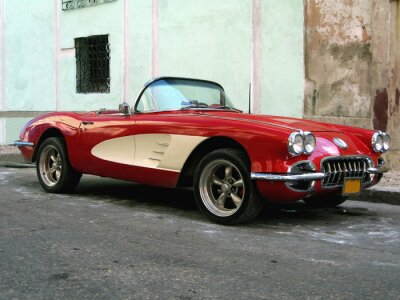 Oude sport auto in Havana