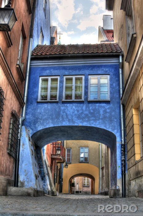 Fotobehang Oude stad gateway. Warschau, Polen.