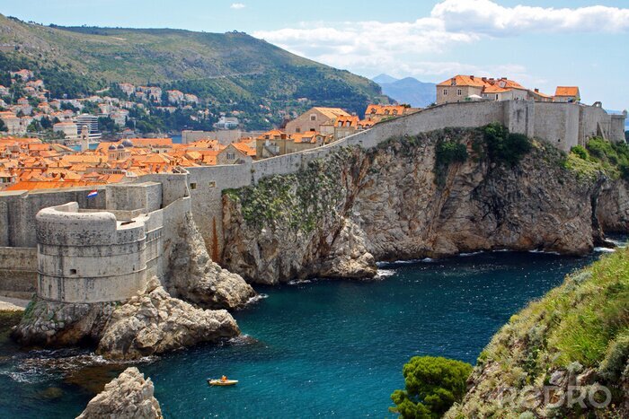 Fotobehang Oude stad van Dubrovnik, Kroatië