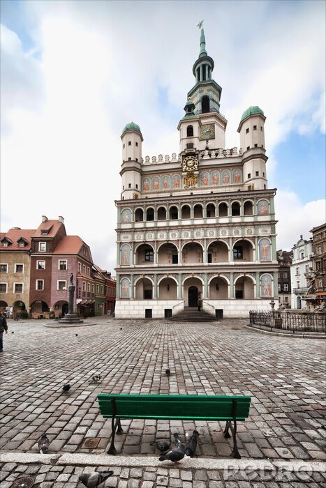 Fotobehang oude stadhuis in Poznan