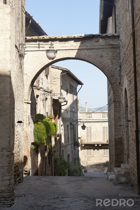 Fotobehang Oude straat in Bevagna