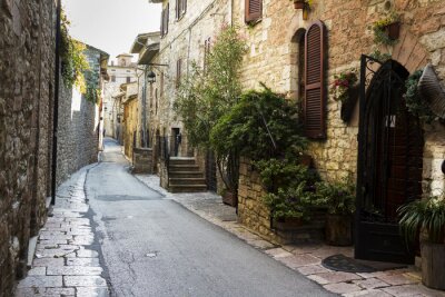 Oude straat in Toscane
