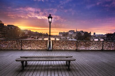 Fotobehang Paarse wolken boven Parijs