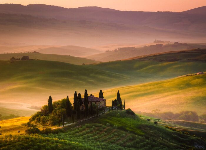 Fotobehang Paesaggio Toscano, Italia