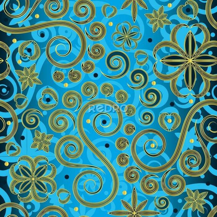 Fotobehang Paisley naadloze achtergrond