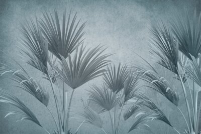 Fotobehang Palmbladeren verspreiden