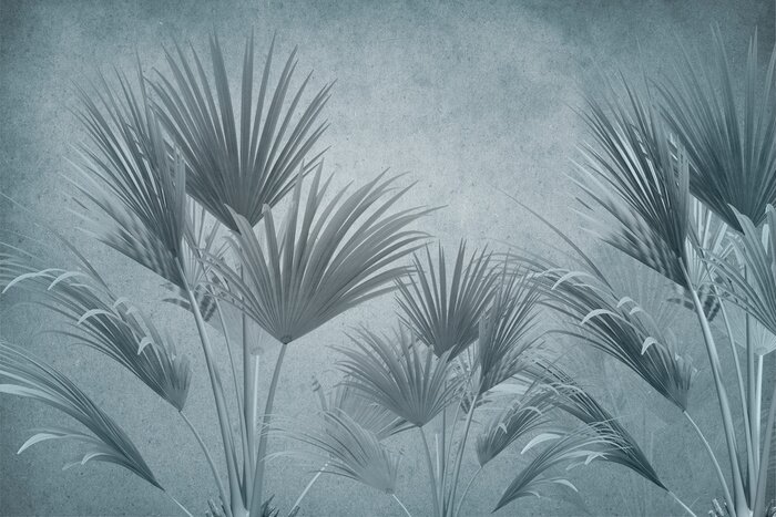 Fotobehang Palmbladeren verspreiden