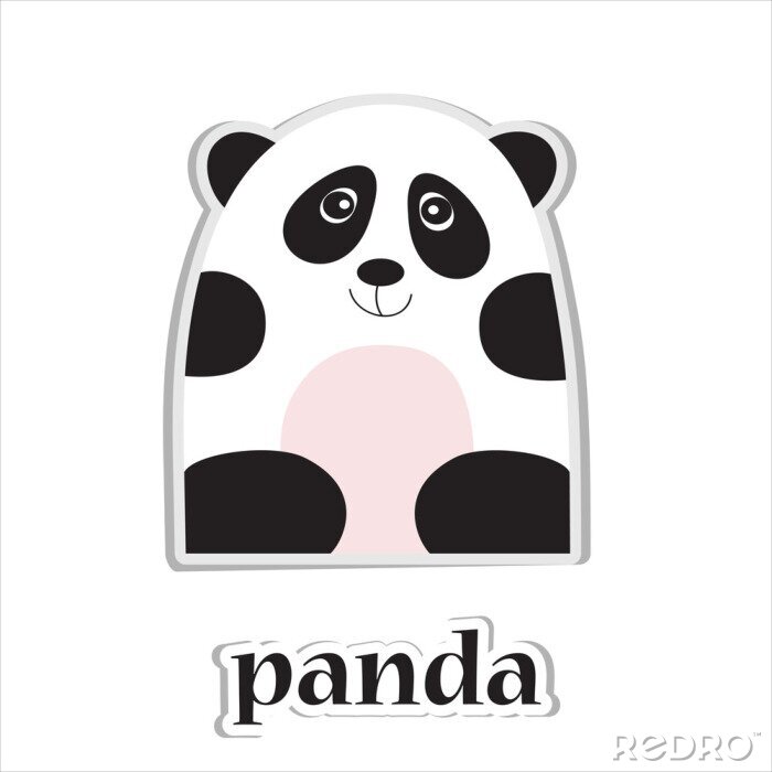 Fotobehang Panda met een inscriptie
