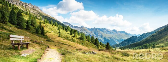 Fotobehang Panorama montano delle dolomiti