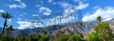 Fotobehang Panorama van bergen in de woestijn