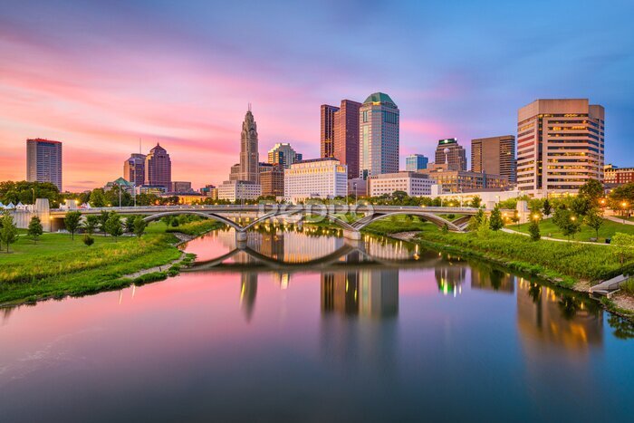 Fotobehang Panorama van Columbus Ohio USA