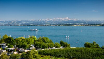 Fotobehang Panorama van de Bodensee