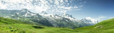 Fotobehang Panorama van de Mont Blanc
