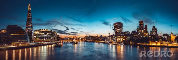 Fotobehang Panorama van de stad aan de Theems