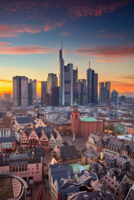 Panorama van de stad Frankfurt