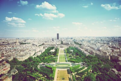 Fotobehang Panorama van Franse stad