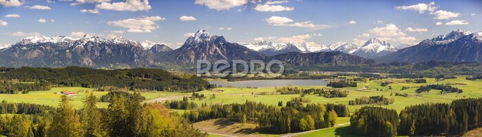 Fotobehang Panorama van het berglandschap