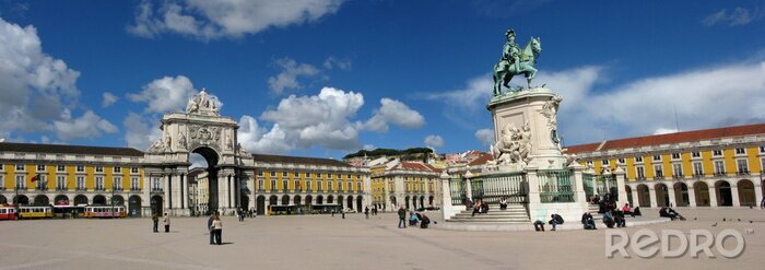 Fotobehang Panorama van het centrum van Lissabon